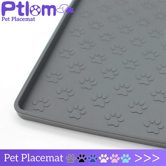 ZK30 3Colors Easy Clean Waterproof Non-slip Pet Mat For Cat Silicone Pet  Food Mat Pet Bowl Drinking Water Pad Dog Feeding Mat