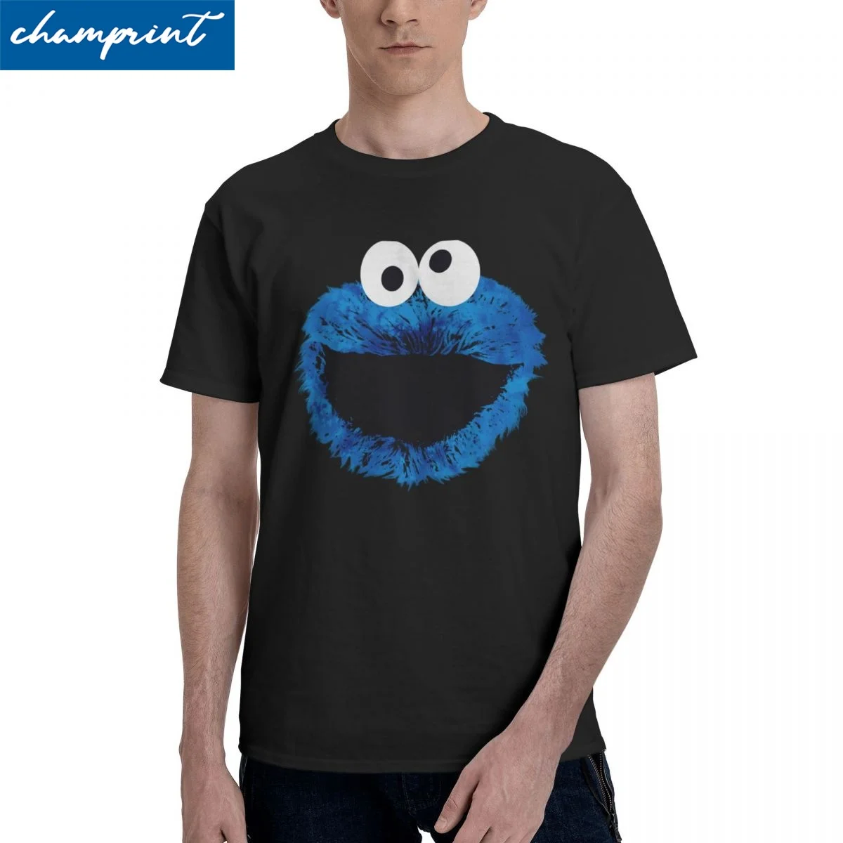Funny Cookie Monster Watercolor Trend T Shirts for Men Women 100