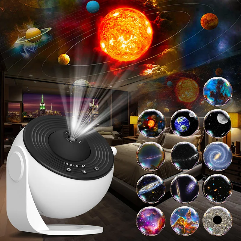 Star Projector Night Light Galaxy for Bedroom Room Decor Children Kids Gift 13 In 1 Display Effect 360&deg; Rotate