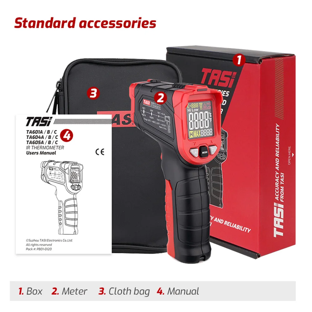 

TASI TA601A / B / C Цифровой инфракрасный термометр