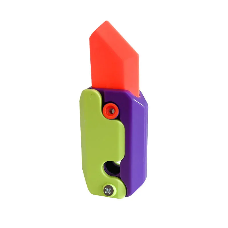 Funny kid Decompression toy anti stress reliever Gravity Cute Knife Carrot Knife Decompression Push Small Toy Gravity Knife Gift 3