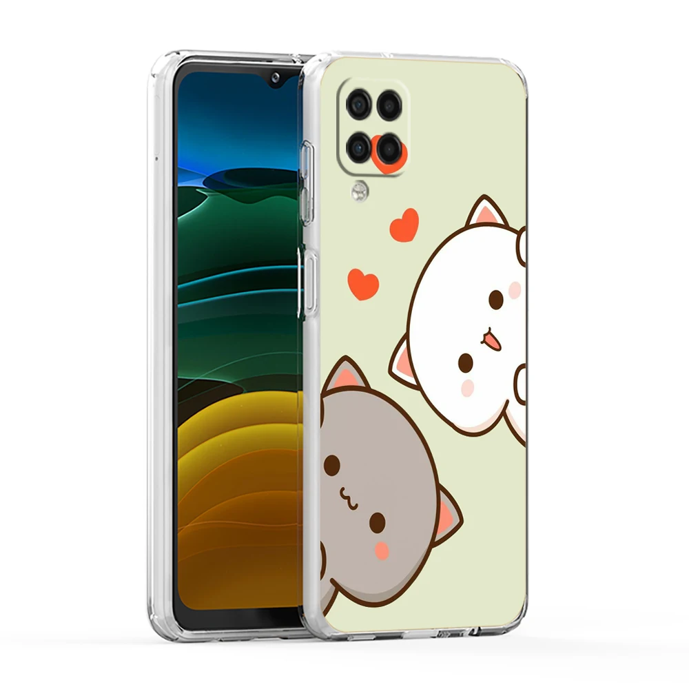 Adorable Cartoon Cat Couple Phone Case Cover