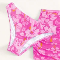 8-12Y Girls Bikini Swimsuit With Drawstring Beach Skirt Kids Swimsuit 3-piece Biquini Infantil Swimming Suit for Children 6