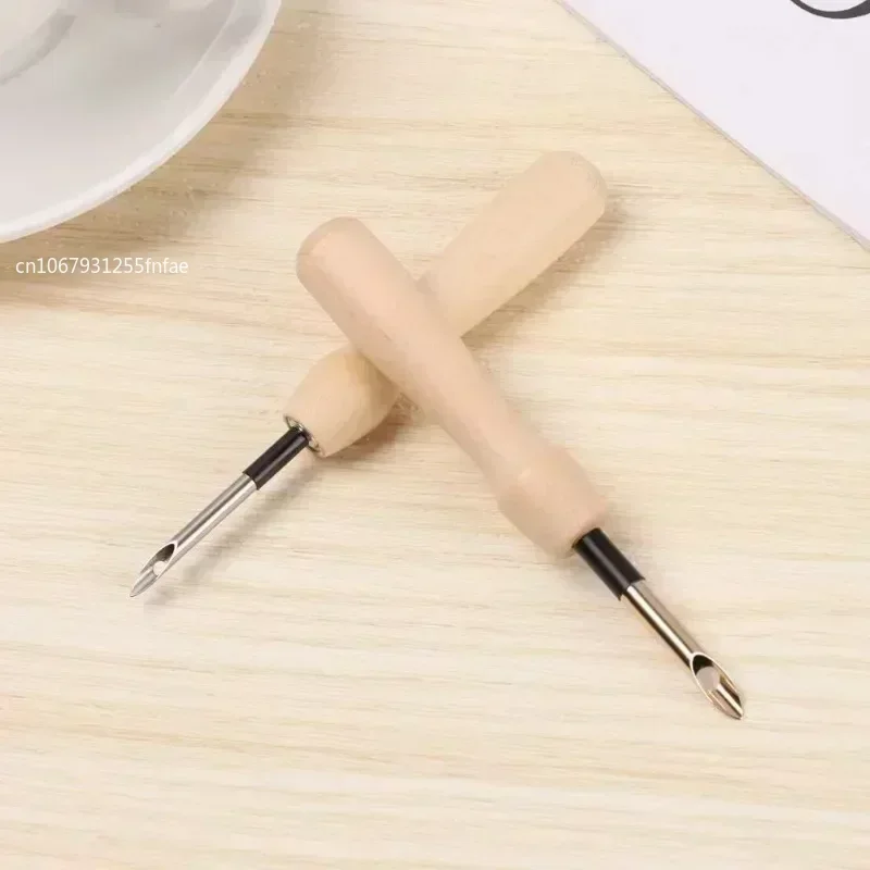 Wooden Handle Poking Needle Set Embroidery Punch Needle Weaving Tools Creative Pattern Manual Craft DIY Sewing Tool