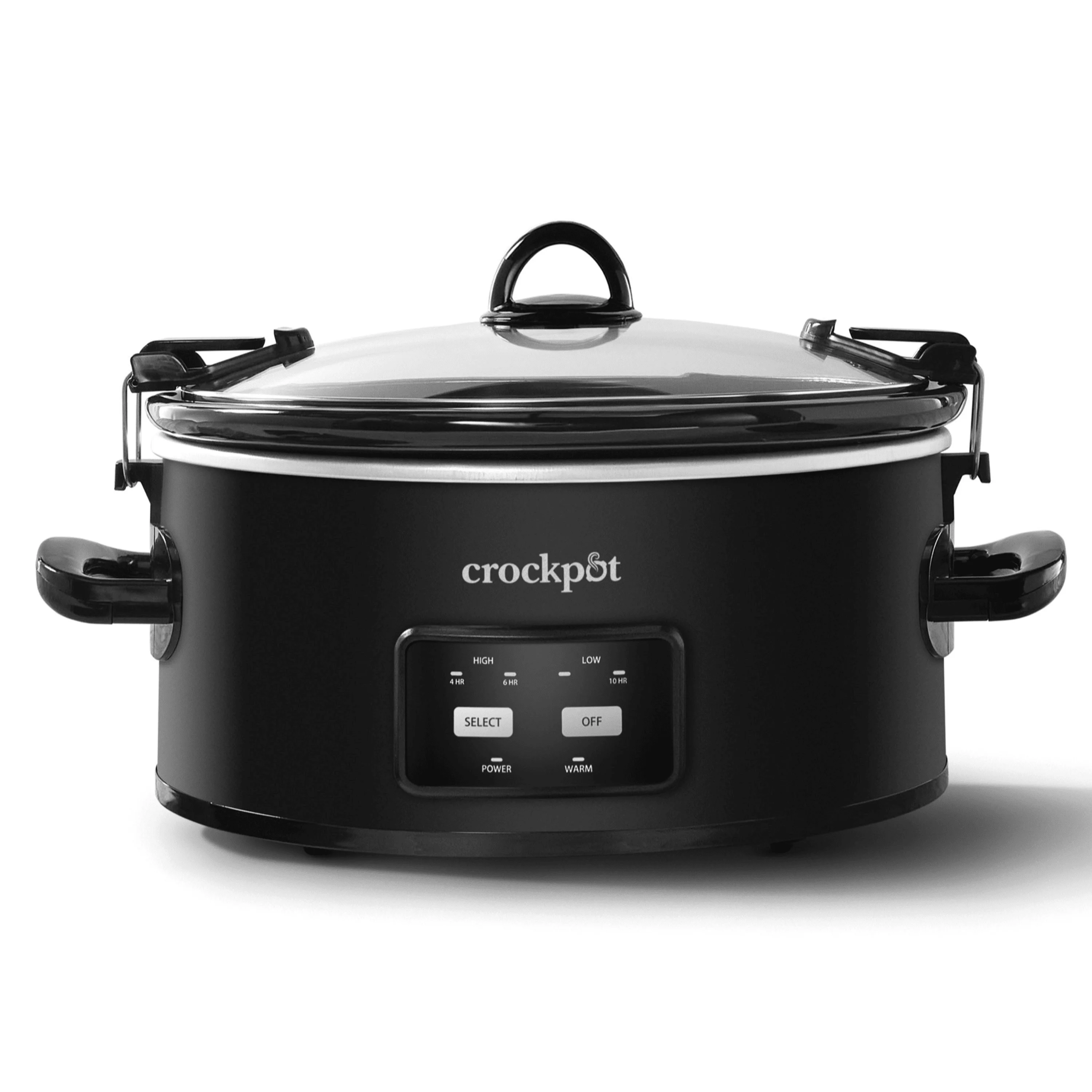 

Crockpot™ 6-Quart Cook & Carry Slow Cooker, One-Touch Control Matte Black Hotpot Cooking Home Appliances for Kitchen