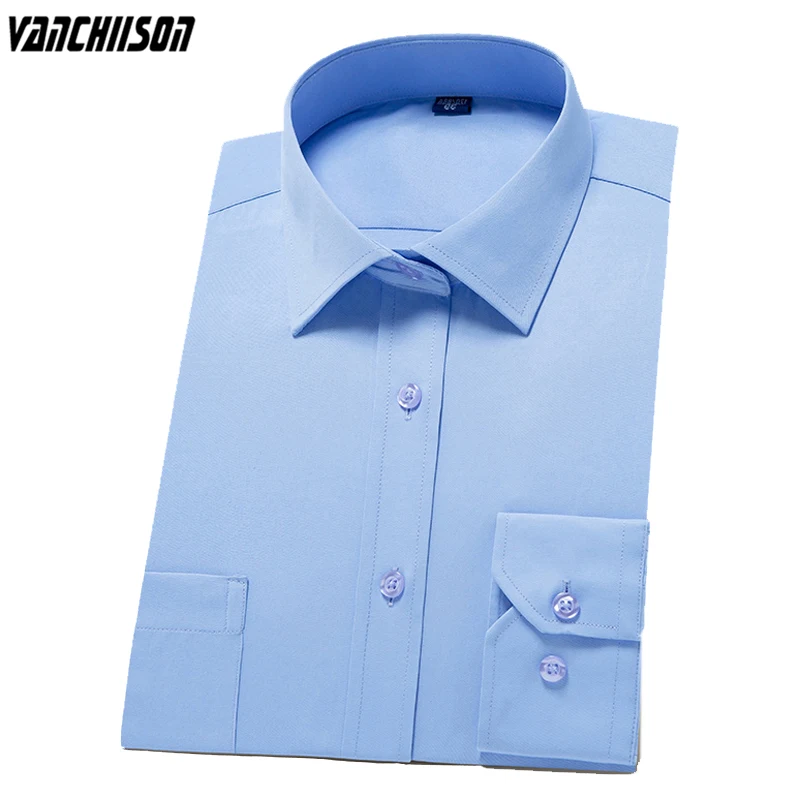 

Men Casual Shirt Plus Size 8XL 9XL 100KG 130KG for Summer Spring Long Sleeve 40% Cotton Male Fashion Sky Blue 00592