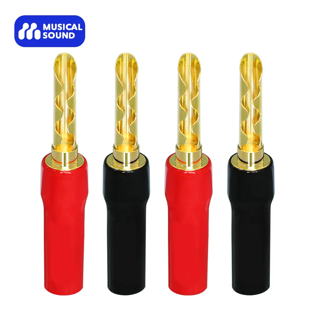 Spine A Banana Audio Musicale Per Altoparlante Cavo Hi-Fi Adattatore Audio Connettore Amplificatori Jack Per Cavo Stereo Altoparlante