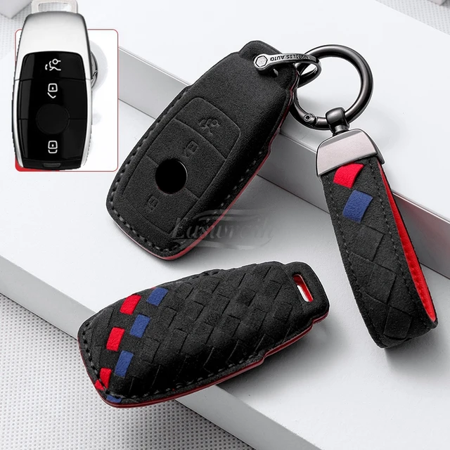 Alcantara Car Key Case Bag Holder For Mercedes Benz E Class W213