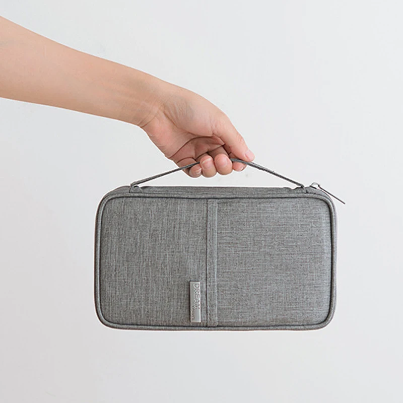 Porta passaporto impermeabile portafoglio da viaggio portafoglio multifunzionale per carte di credito borsa portaoggetti portatile per documenti nuovo - immagine 4
