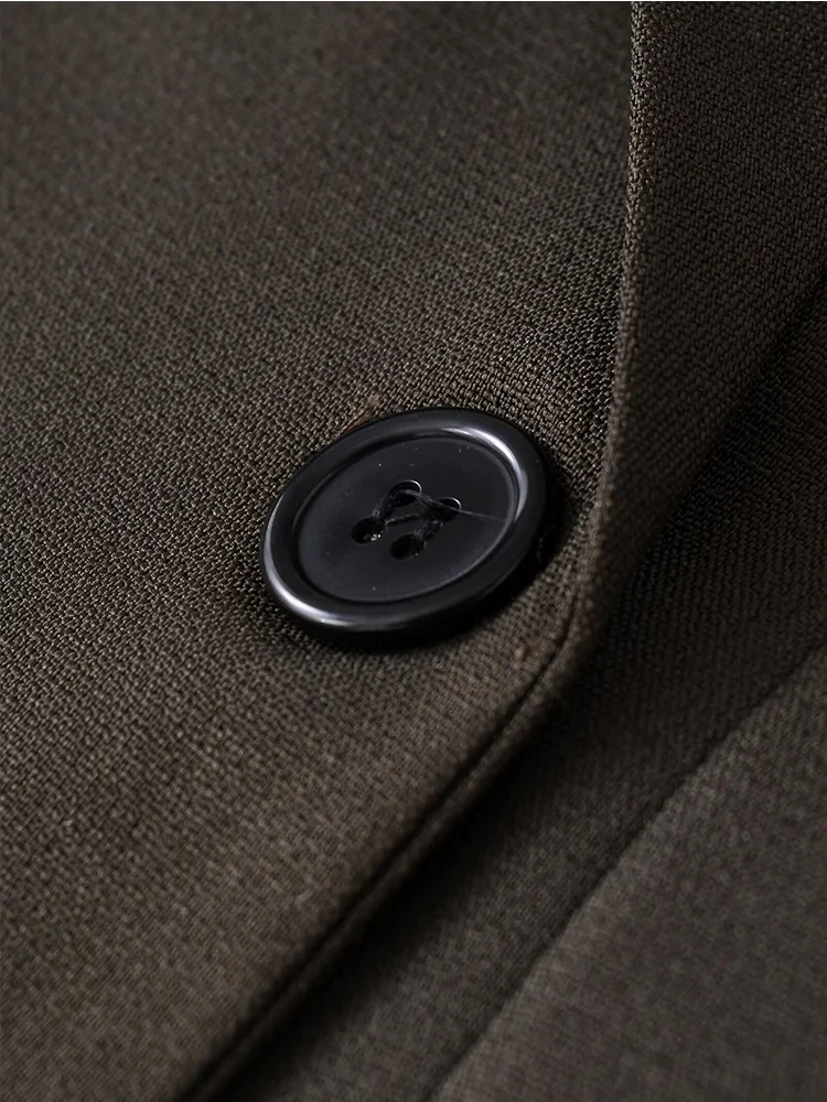 Women Elegant Suit Coat Fashion Slim Fit Pocket Blazer Office Ladies Chic Single Button Casual Solid Color Suit Spring New