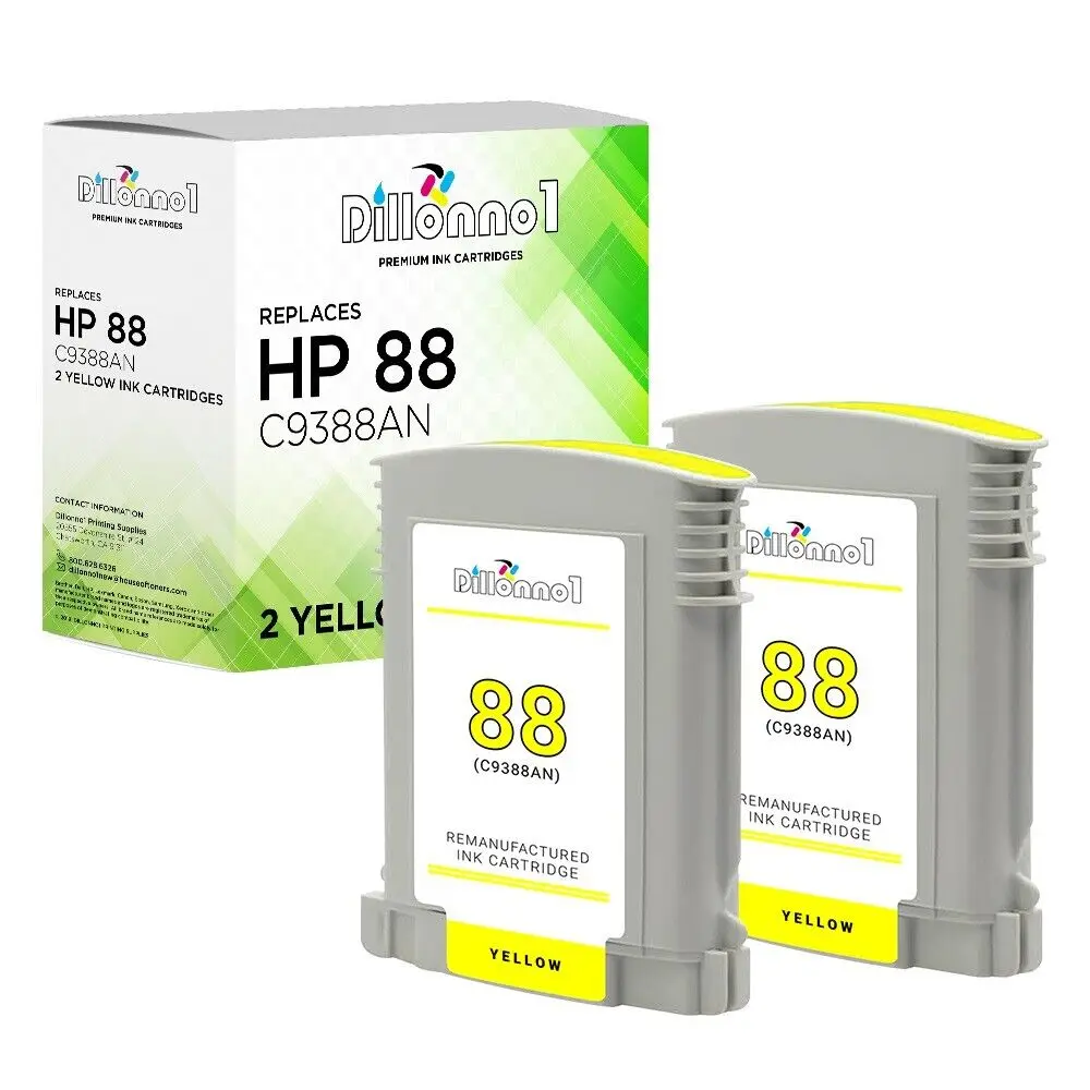 Картридж с желтыми чернилами 2PK для HP 88XL
