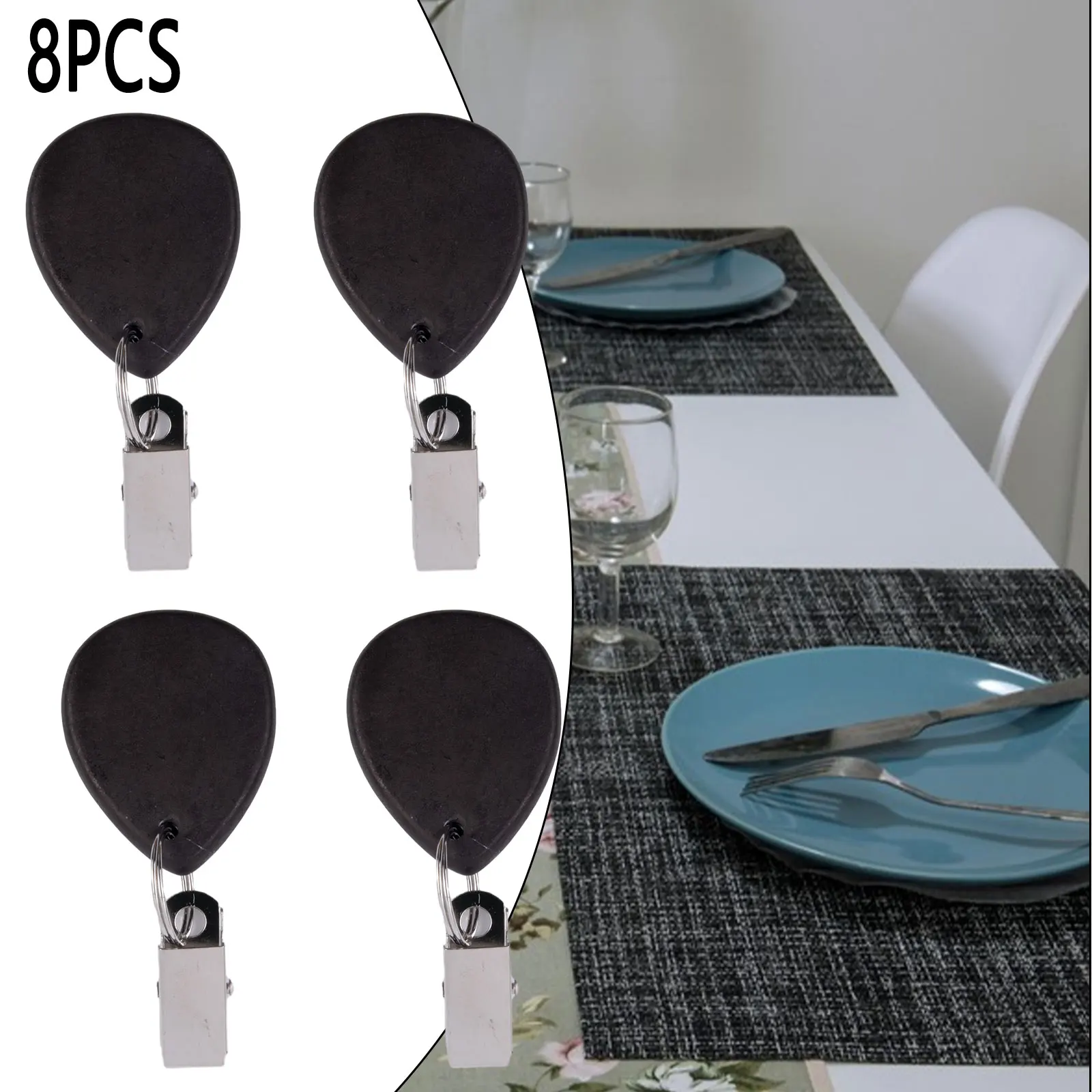 

8pcs Creative Tablecloth Weights Stainless Steel Metal Holder Clip Buckles DIY Hanging Cloth Party Picnic Table Cover Decorat