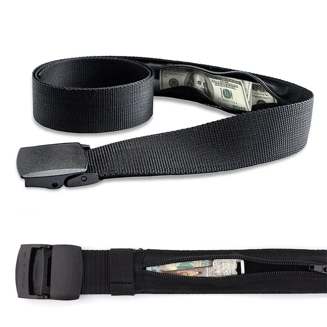 Ceinture d'argent de sécurité de voyage pour hommes, ceinture