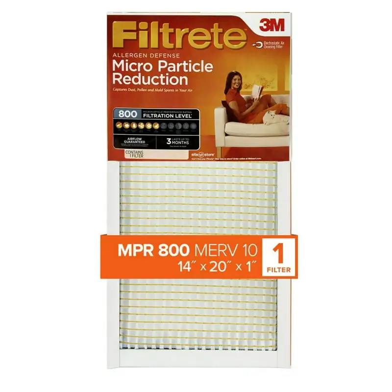 

, 14x20x1, MERV 10, Micro Particle Reduction HVAC Furnace Air Filter, Captures Pet Dander and Pollen, 800 MPR, 1 Filter Viandero