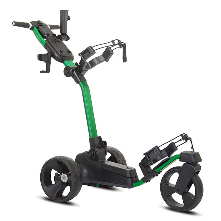 Cheap Easy Folding Green Golf Ground Use Electric Golf Trolley Super Push Bag Cart