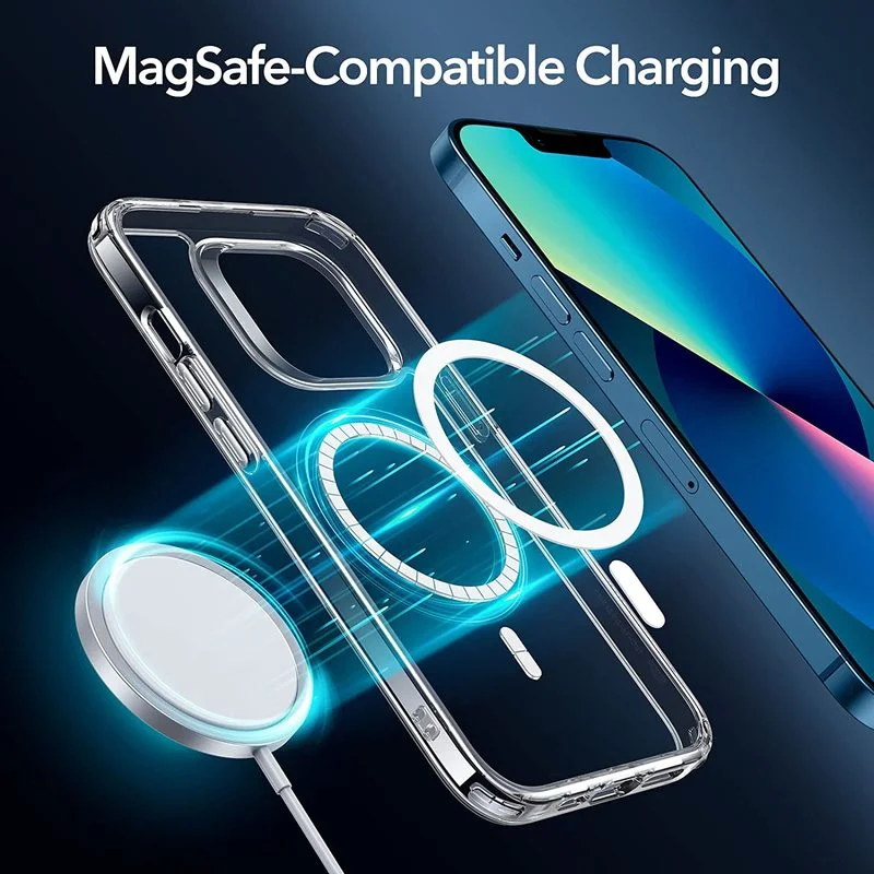 apple magsafe charger Transparent for Magsafe Magnetic Wireless Charging Case For iPhone 14 13 12 11 Pro Max Mini X Xs XR 7 8 Plus Hard Acrylic Cover magsafe charger iphone 12 