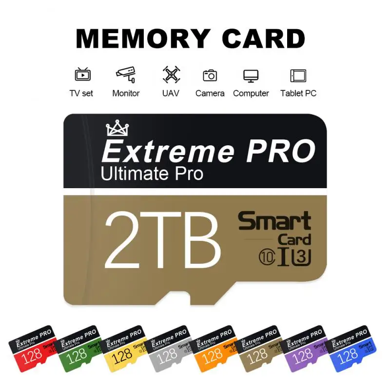 Scheda Sd Micro Memory Da 1Tb Scheda Sd Ad Alta Velocità Da 128Gb 256Gb Scheda Flash Sd/Tf Scheda Di Memoria Da 512 Gb Per Fotocamere Telefoniche Lett