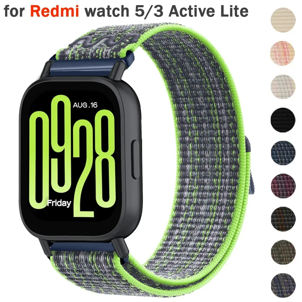 Nylon Embroidered Loop Strap - Adjustable Multi-Size Smartwatch Band