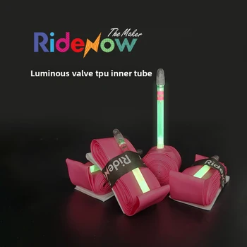 RideNow Bike Inner Tube 700C18 23 25 28 30 32 Road Glowing valve Bicycle TPU Tire 65mm Ultralight 36g French Valve Accessories