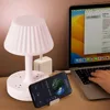 Household desk lamp socket student dormitory study eye protection bedside lamp small night light with night light charging 3