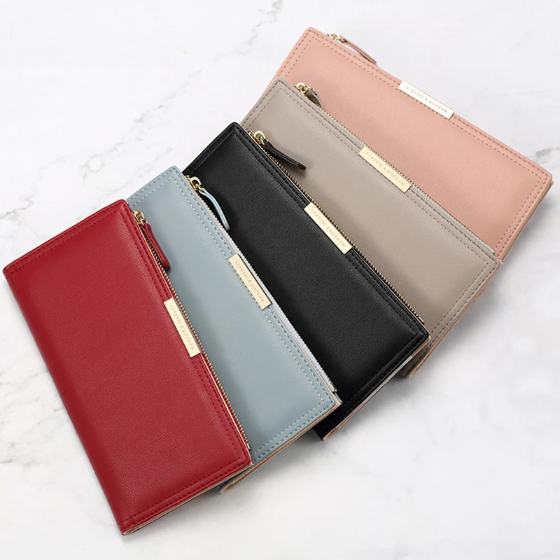 

Long Fashion Zipper Women's Long Wallet Handbag Coin Card Holder Bag Multi Cards Zipper Bag Women's Money Clip Handbag Dropshipp