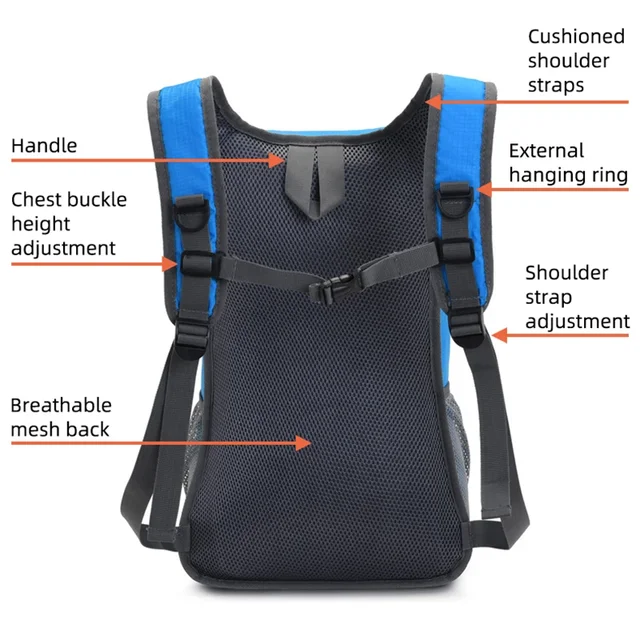 Outdoor Sports Backpack Bike Cycling Pack Hiking Knapsack Camping Rucksack Waterproof Commuting Travel Mountaineering Climb Bag 2