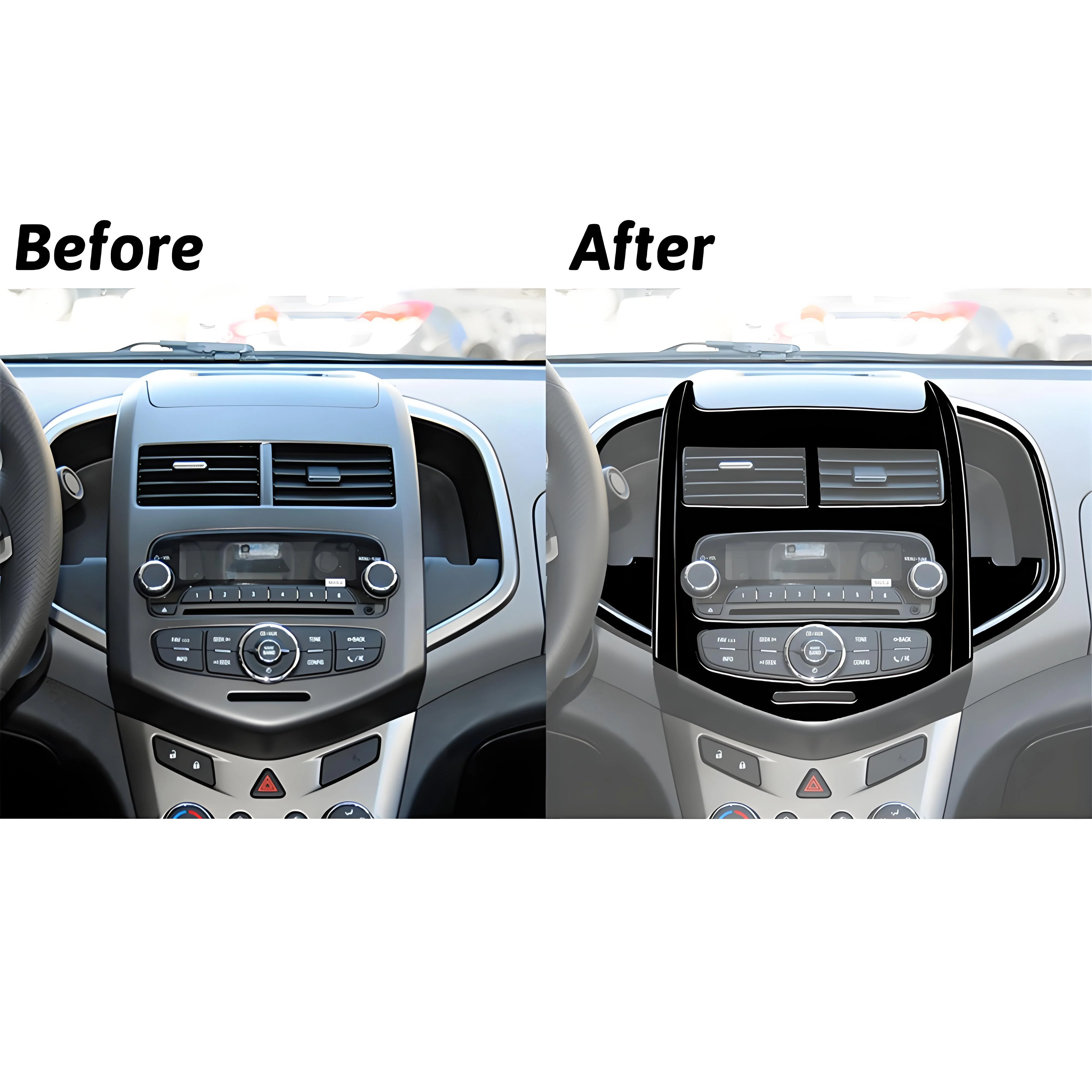 Chevrolet Sonic 용 제트 블랙 자동차 스티커 2012 2013 2014 2015 2016 자동차 인테리어 몰딩 커버 트림 장식 액세서리