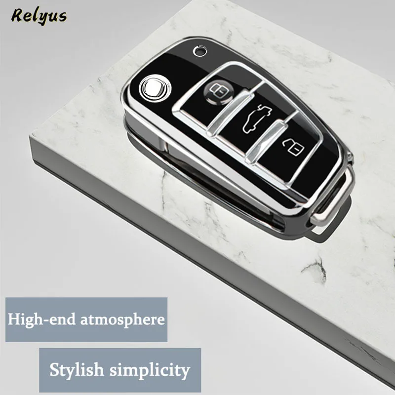 Key Case Key Case Cover Soft TPU for Audi A1 A3 A6 A6L Q2 Q3 Q7 TTS R8 S6 RS3 Keyless Protector Shell Fob Car Accessories