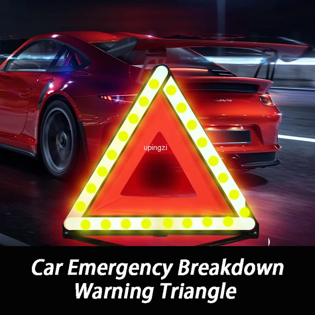 Auto notfall ausfall warnung dreieck auto stop zeichen stativ