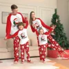 Christmas Pyjamas Cute Santa Claus Print Parent-child Matching Clothing Set Baby Dog Romper O-neck 2 Pieces Homewear Family Look 1