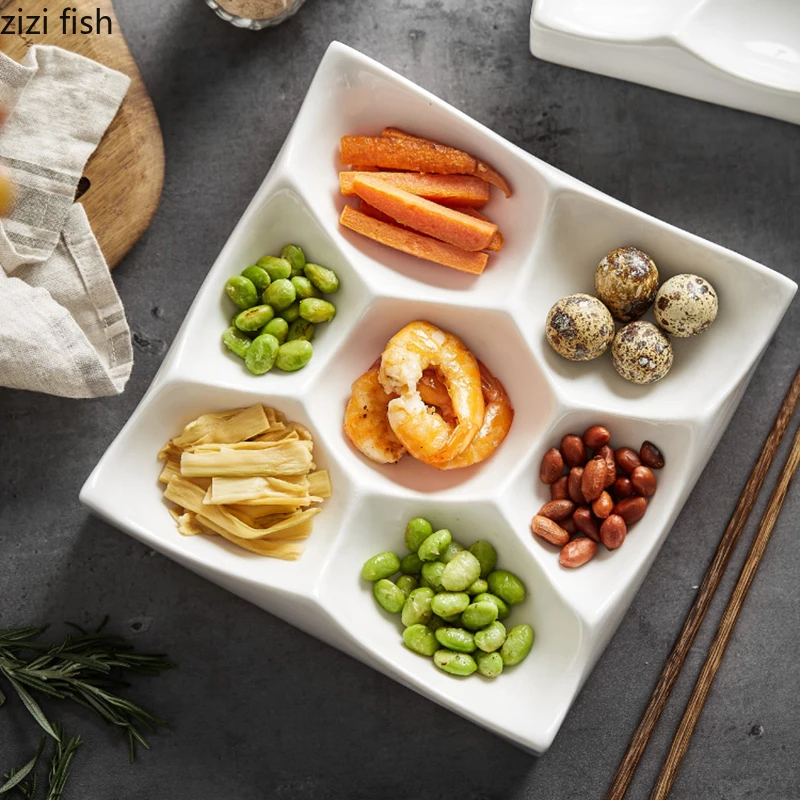 

Ceramic Pasta Steak Plate Square Solid Color Tableware Divided Plates Restaurant Sashimi Sushi Dish Snack Pastry Dessert Dishes