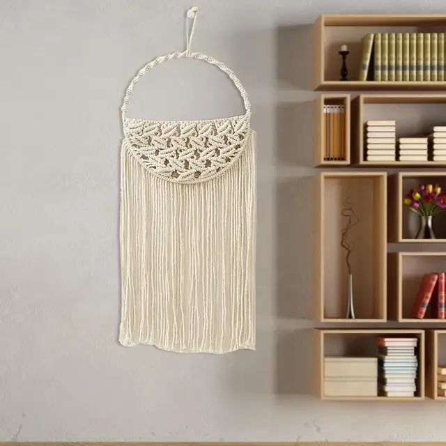 Kézzel Szőtt Gobelinnövény Nettó Tároló Táska Fali Dekoráció Szoba Boho Medál Otthoni Nappali Ajtó - Image 5