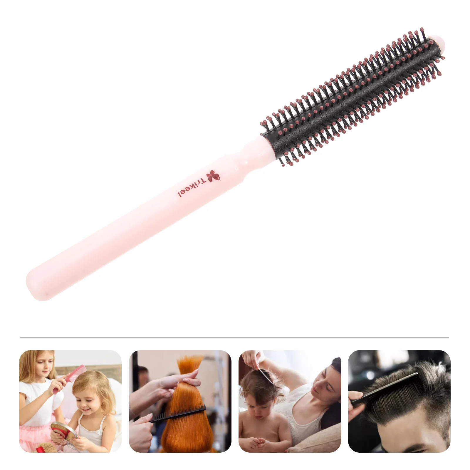 Hair Styling Brush Roll Hair Brush Drying Brush Handle Hair Comb Hairstyle Massager Hairbrush Hairdressing Salon Barber Comb