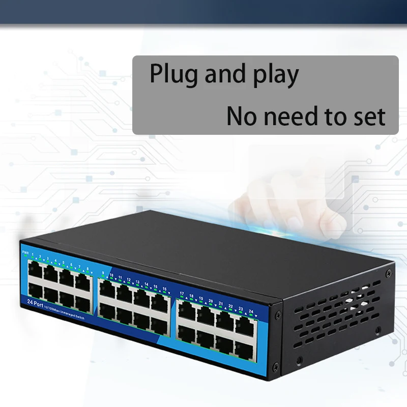 게임 고속 이더넷 RJ-45 LAN 어댑터 도크 스테이션, 네트워크 스플리터 어댑터, RJ45 허브 스위치, LAN 확장기, 24 포트, 100Mbps