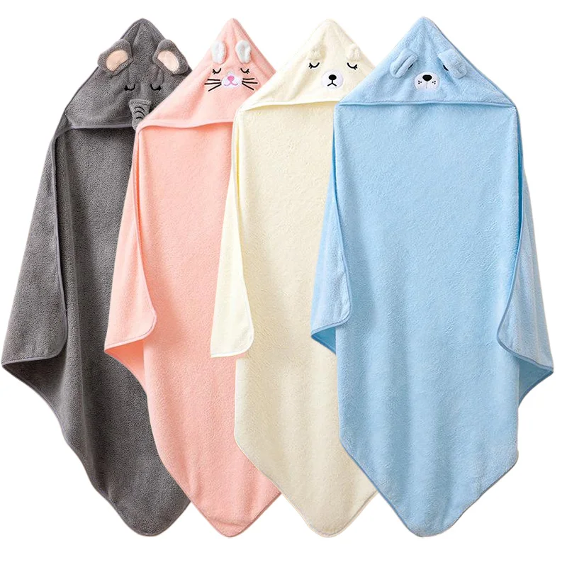 Baby Bath Towels Soft flannel Newborn Hooded Towel Blanket Boys Girls Cartoon Animal Toddler Bathrobe Warm Sleeping Swaddle Wrap bath towel baby towel