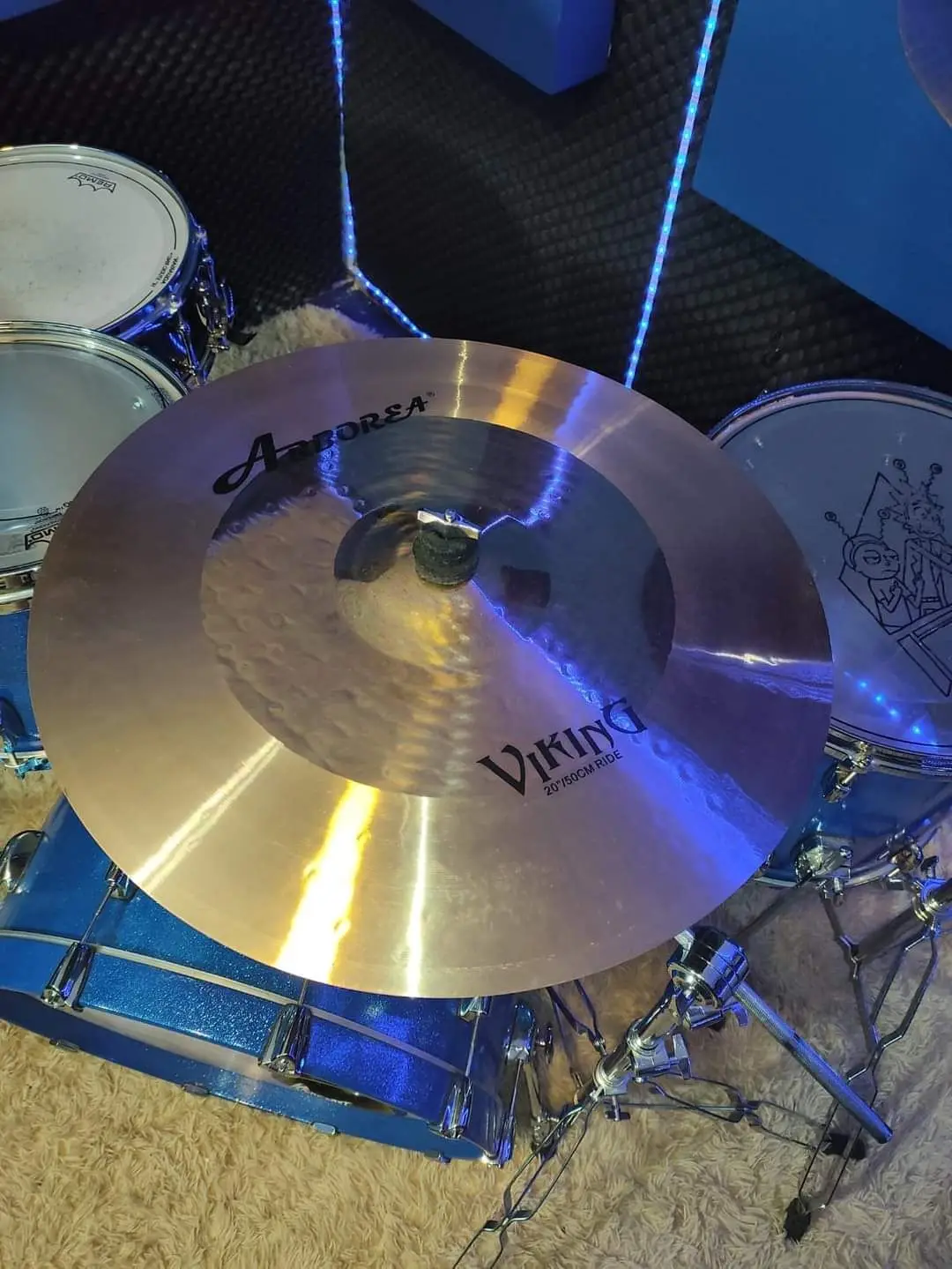 Arborea Drum Cymbal Pack B10 Viking Series 14"Hihats + 16"Crash + 18"Crash + 20"Ride + Cymbal Bag 5PCS Cymbal Set Percussion Instrument
