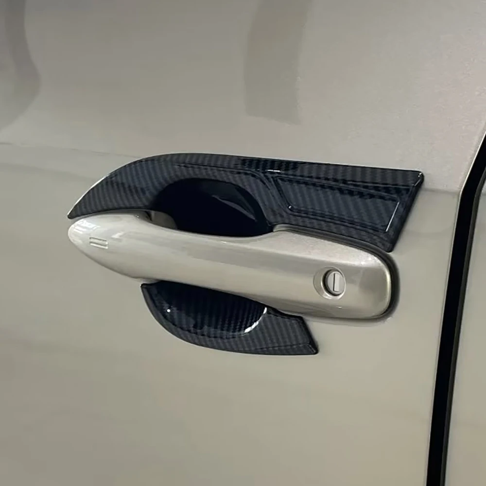 

Accessories For 2022 2023 Subaru Solterra Door Handle Cover Trim Set Carbon Fiber Print