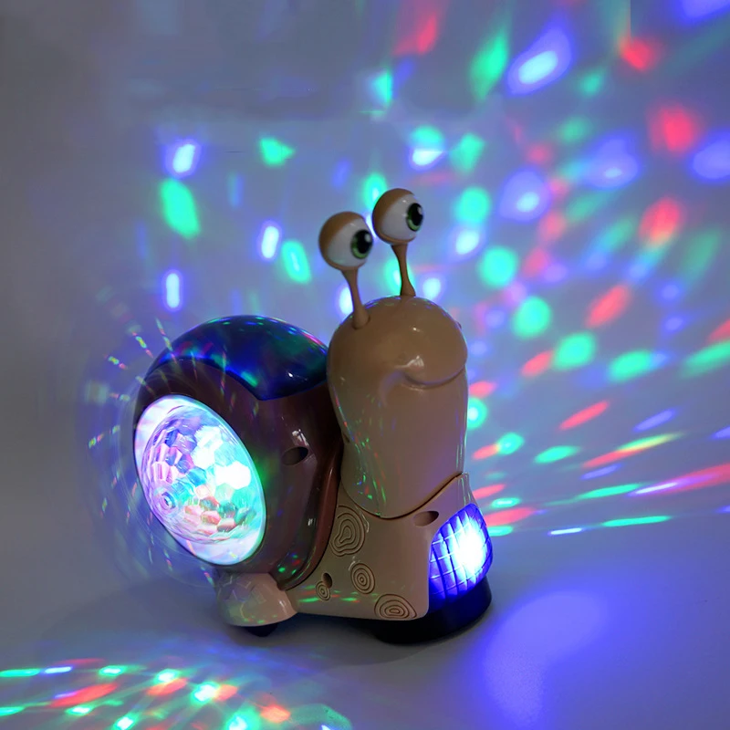 

Crawling Snail Baby Toy with Music LED Light Up Kids Electric Pet Musical Toy Interactive Walking Dancing Crawling Toy for Child