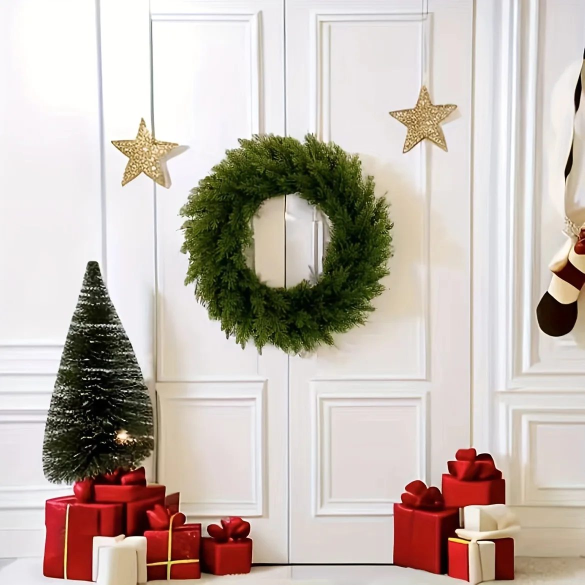 Realistic Artificial Green Christmas Wreath 4