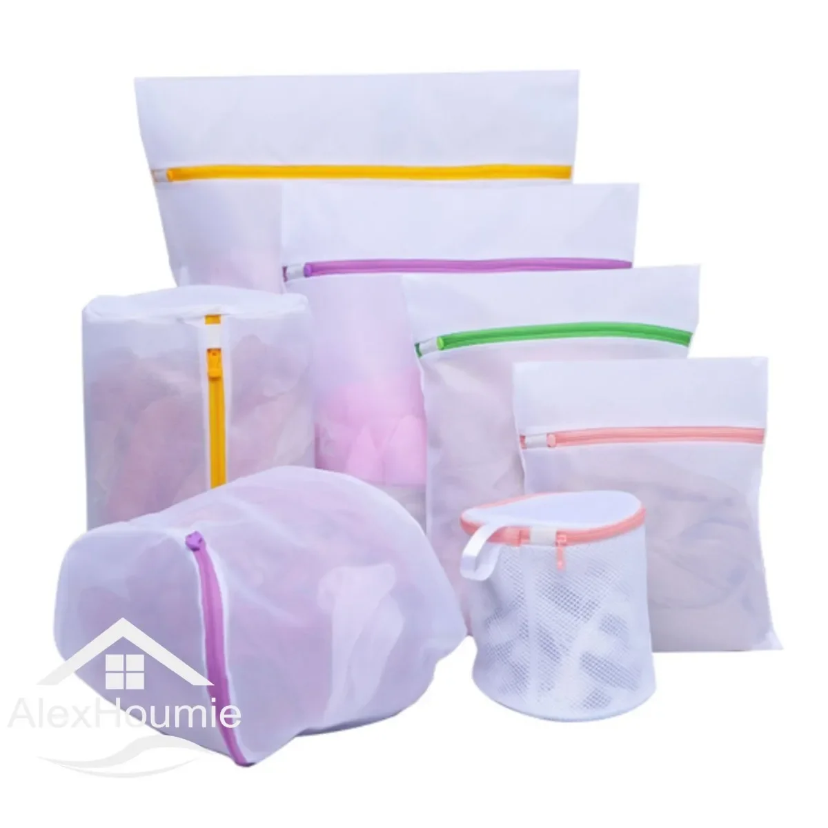 3-7PCS Set Mesh Zipped Laundry Bag Polyester Net Anti-Deformation Underwear Bra Clothes Mesh Bags For Home Washing Machines 6
