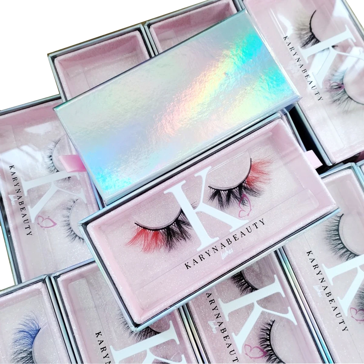 Foxyfox Wholesale Eyelash Boxes Packaging Eyelashes Cases Custom Logo Magnetic Eyelashes Boxes Makeup Storage Case Print Logo 4