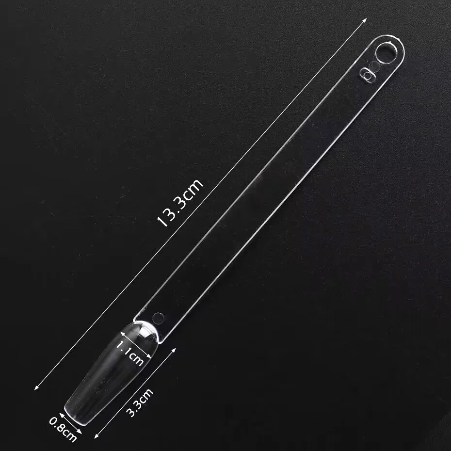 Description Picture 6 of item50pcs False Nail Tips Clear Nail Gel Polish Display Fan With Ring Practise Card Fake Nails Palette Manicure Design Accessories