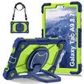 Navy blue and green