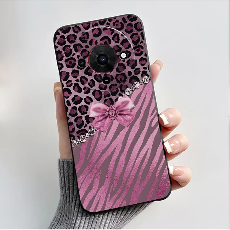Butterfly Flower Black Soft Silicone Phone Case - Stylish Protective Back Cover