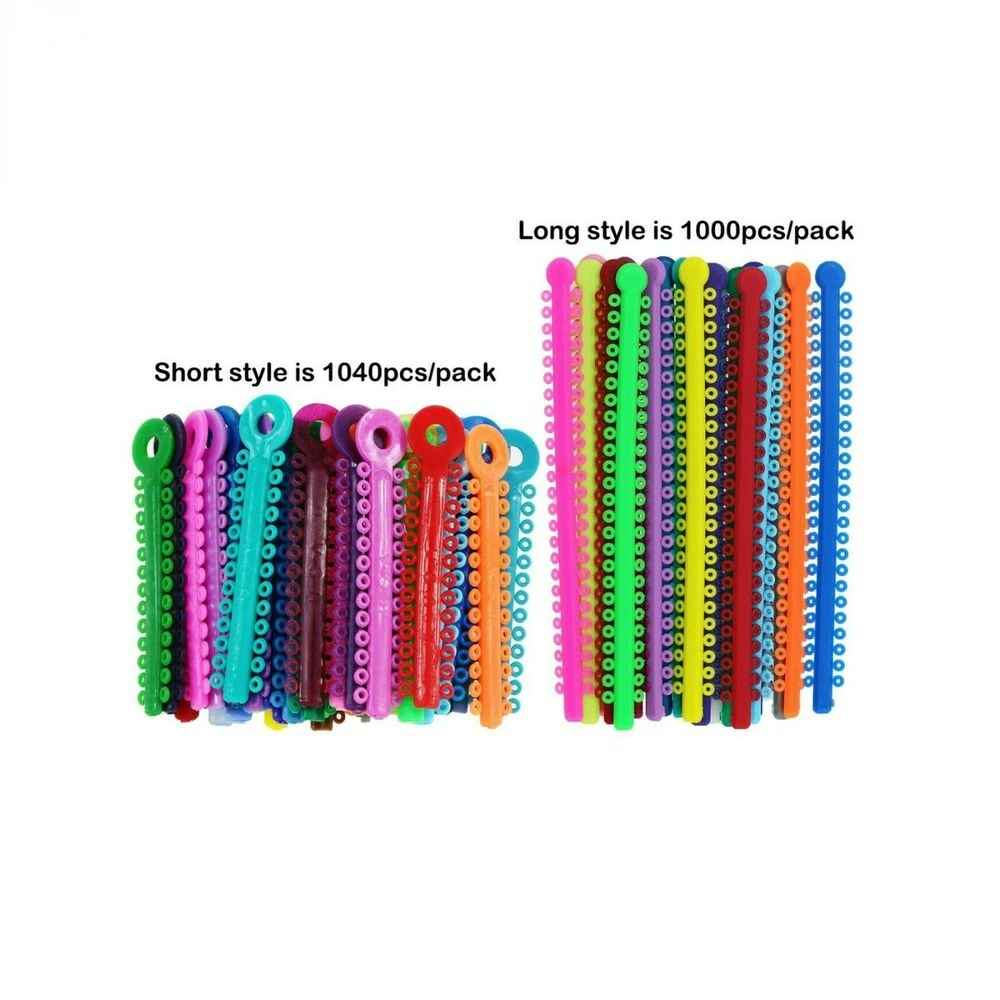 Dental Orthodontic Ligature Ties Braces Elastic Rubber Bands Mixed