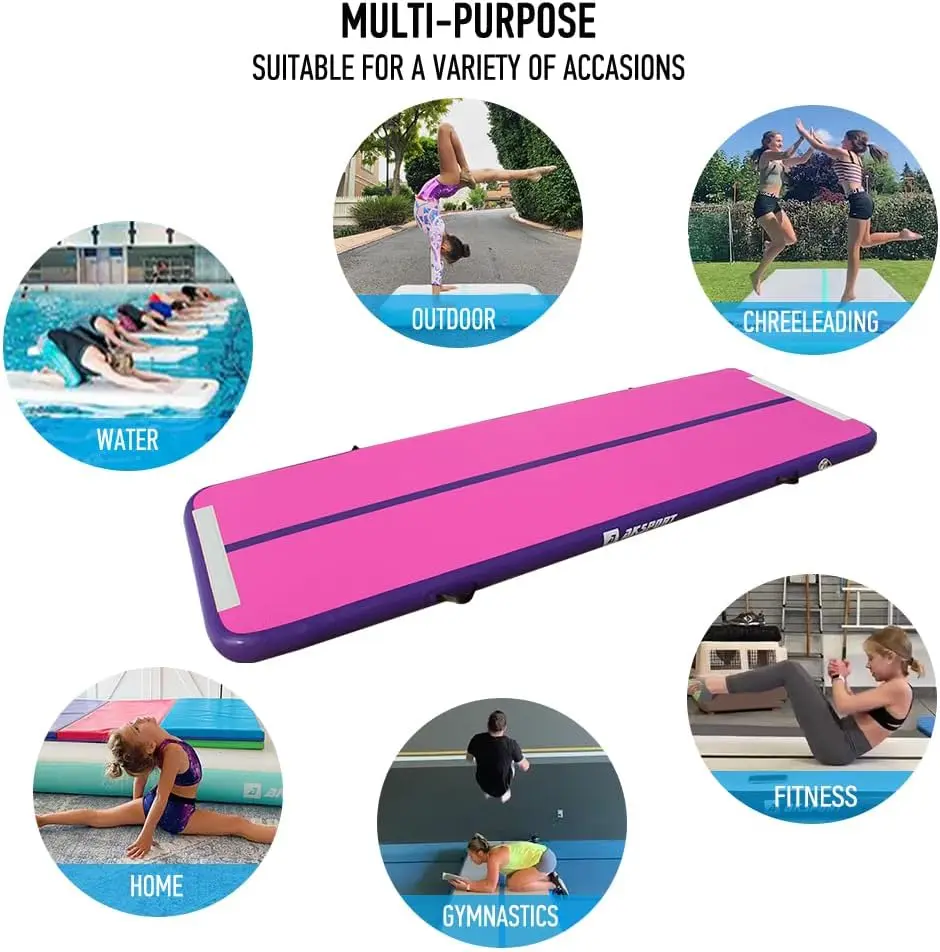 Gymnastics Air Mat Tumble Track Tumbling Mat Inflatable Floor Mats with Air Pump for Home Use