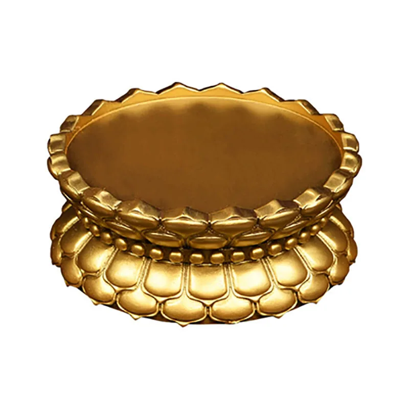 Solid Wood Gilt Buddha Statue, Lotus Base, Guanyin Bodhisattva, Buddhist Holder, Standing Bracket