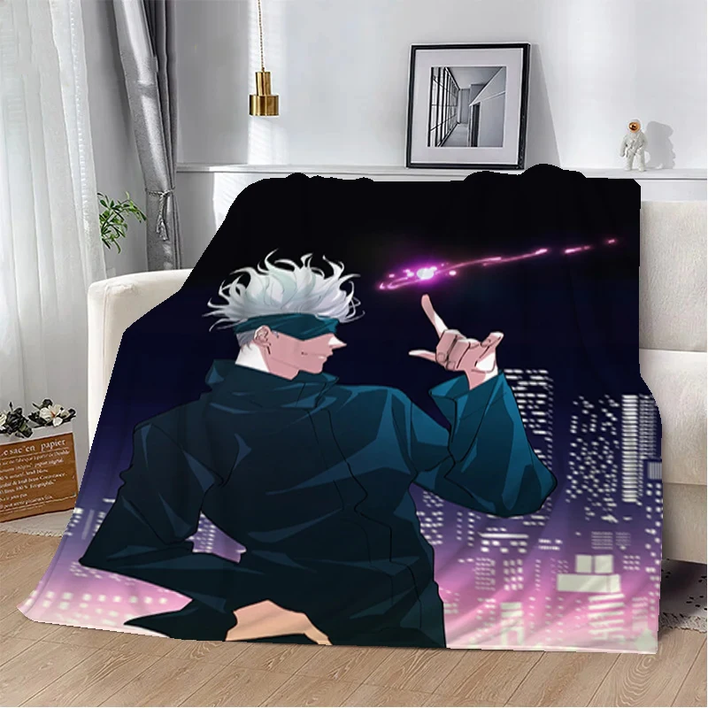 

Jujutsu Kaisen Nap Blanket for Decorative Sofa Flannel Anime Fluffy Soft Blankets Bedspread on the Bed Bedroom Decoration Throw