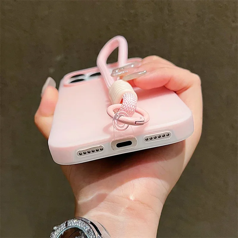 Candy Phone Case with Hand Wrist Strap and Lanyard Cover