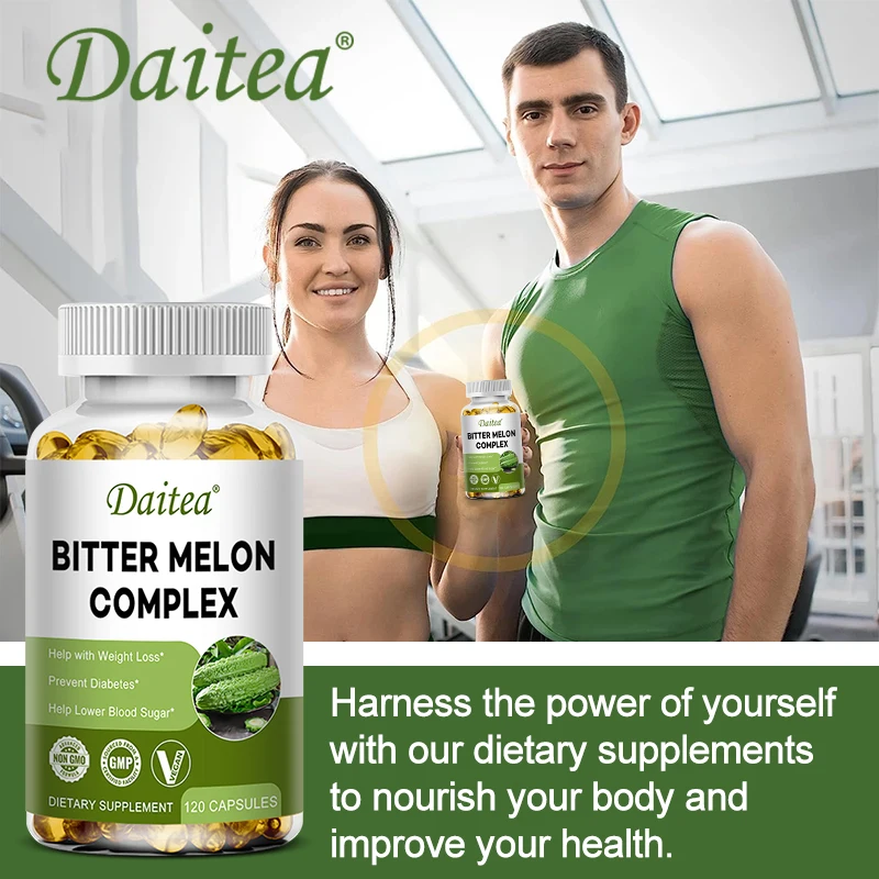Daitea Natural Bitter Melon Extract Capsules Supports Weight Management Normal Blood Sugar Balance digestive capsules,berberine capsules,reishi capsules,black seed oil capsules,lions mane mushroom capsules